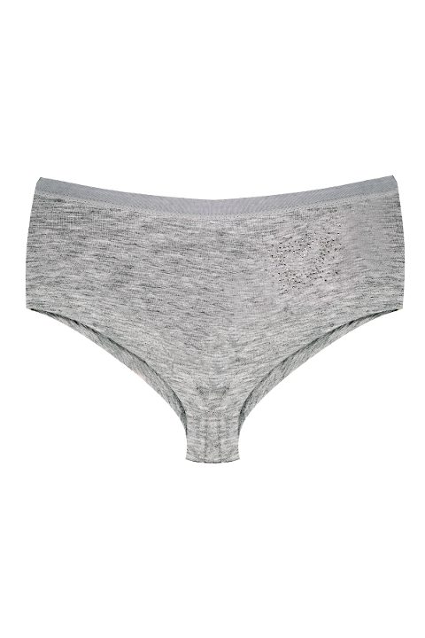 Pamuklu Yüksek Bel Kız Çocuk Külot Öts 8238 - Gri