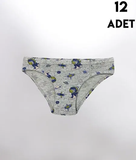 Pamuklu Desenli Erkek Çocuk Külot Kota 1018 - Asorti