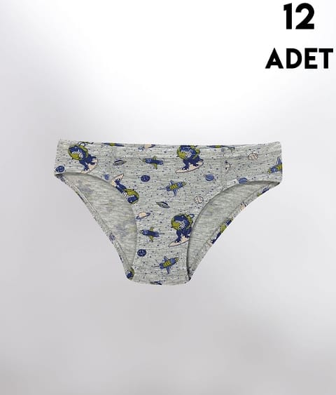 Pamuklu Desenli Erkek Çocuk Külot Kota 1018 - Asorti