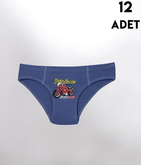 Yumuşak Pamuklu Baskılı Erkek Çocuk Külot Kota 1019 - Asorti