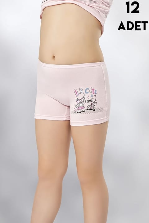 Geniş Askılı Pamuklu Kız Çocuk Boxer Takımı Kota 3409