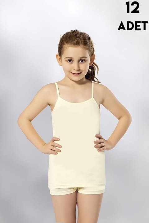 Geniş Askılı Nefes Alan Kız Çocuk Atlet Kota 3411 - Asorti