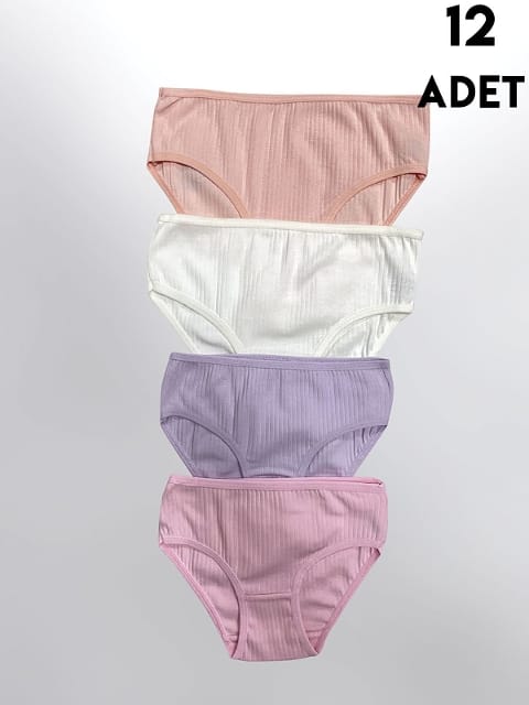 Pamuklu Geniş Askılı Kız Çocuk Külot Kota 3419