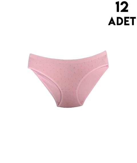 Yumuşak Pamuklu Ribana Kız Çocuk Külot Kota 3426