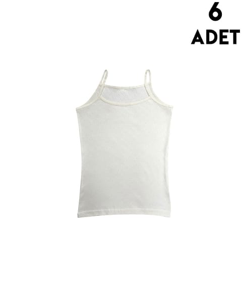 İp Askılı Yumuşak Ribana Kız Çocuk Atlet Kota 3427 - Asorti