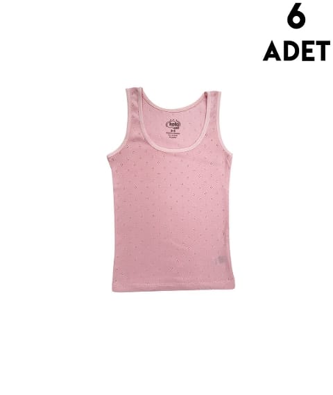 Kalın Askılı Pamuklu Kız Çocuk Atlet Kota 3428 - 2