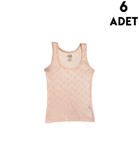 Kalın Askılı Pamuklu Kız Çocuk Atlet Kota 3428 - Asorti