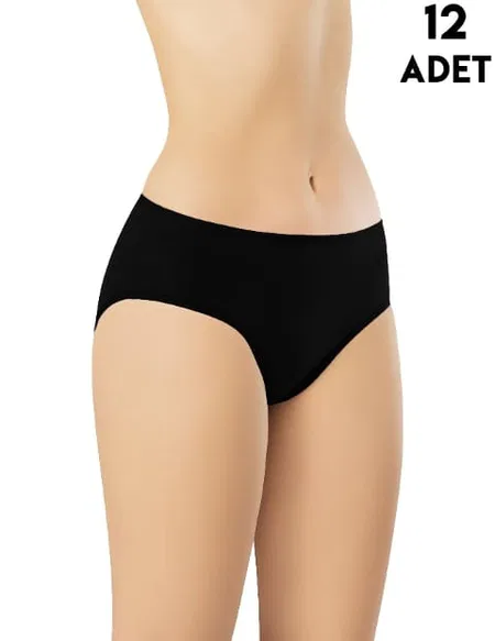 Yüksek Bel Konforlu Kadın Bikini Külot Kota 5002 - Asorti