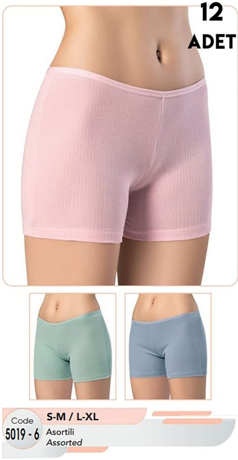 Yüksek Bel Destekleyici Kadın Ribana Şort Kota 5019 - 2