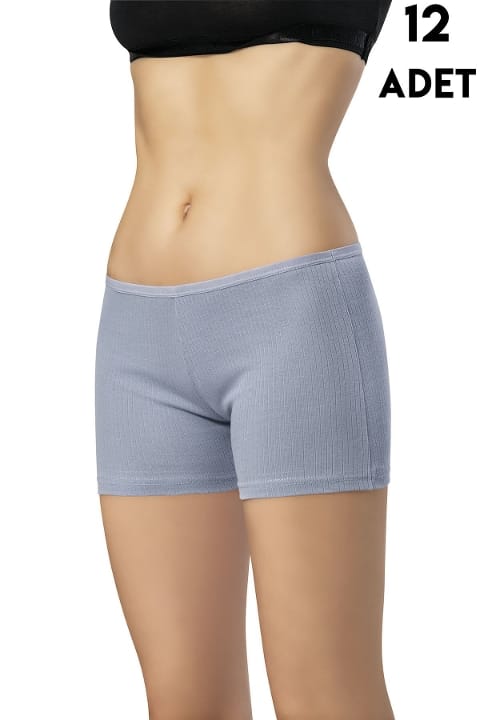 Yüksek Bel Destekleyici Kadın Ribana Şort Kota 5019 - Asorti