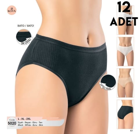 Ribana Dokulu Yüksek Bel Bato Kadın Külot Kota 5020