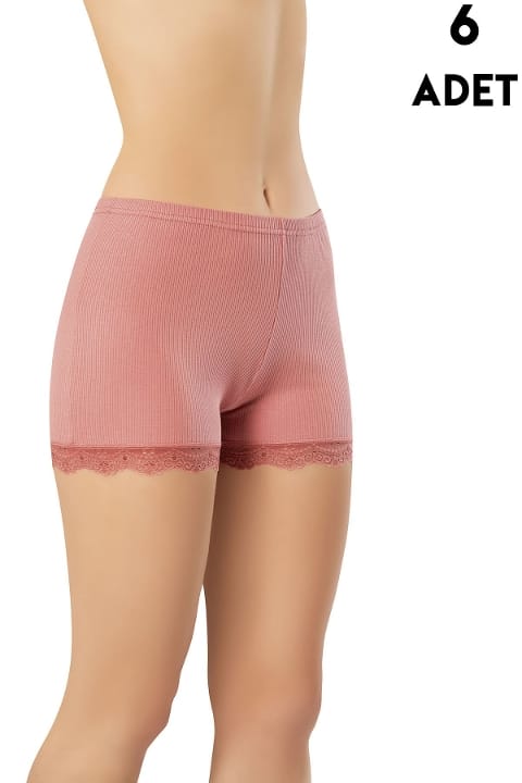 Kota Yüksek Bel Destekli Dantelli Kadın Şort Kota 5022 - Görsel 3