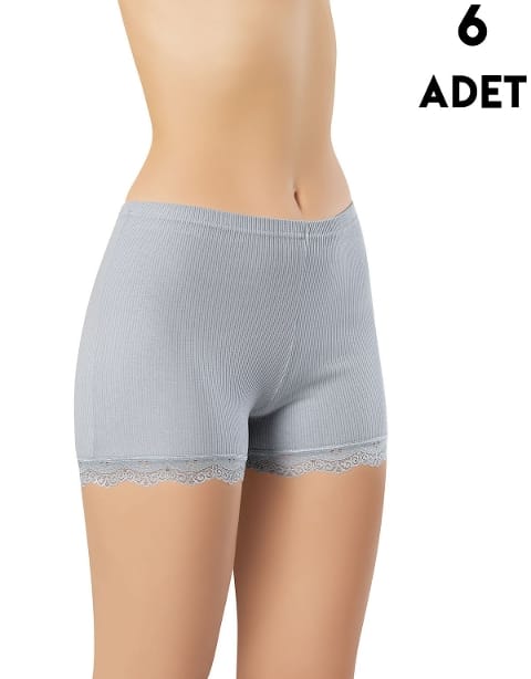 Kota Yüksek Bel Destekli Dantelli Kadın Şort Kota 5022 - Görsel 4