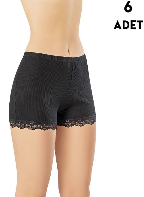 Dantelli Yüksek Bel Kadın Şort Kota 5022