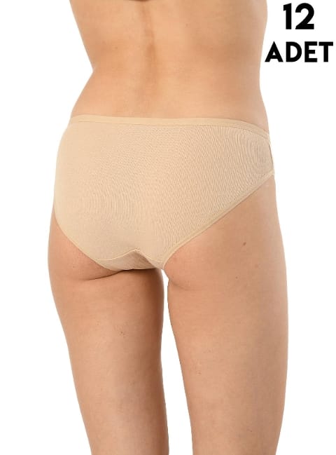 Yüksek Bel Esnek Külot Karın Desteği Kota 5026 - Ekru