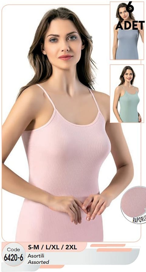 Pamuklu Nefes Alabilir Ribana Atlet Kota 6420 - 2