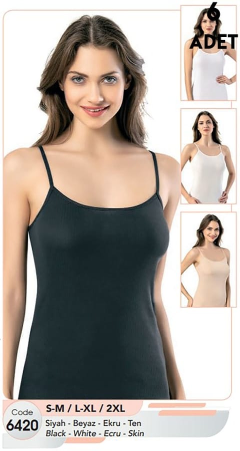 Pamuklu Ribana İnce Askılı Atlet Kota 6420