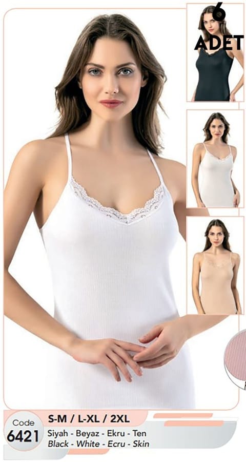 İp Askılı Ribana Atlet Uzun Boy Kota 6421 - 2