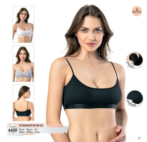 Geniş Kemerli Ayarlanabilir Jartiyer Takım Kota 6429 - Siyah