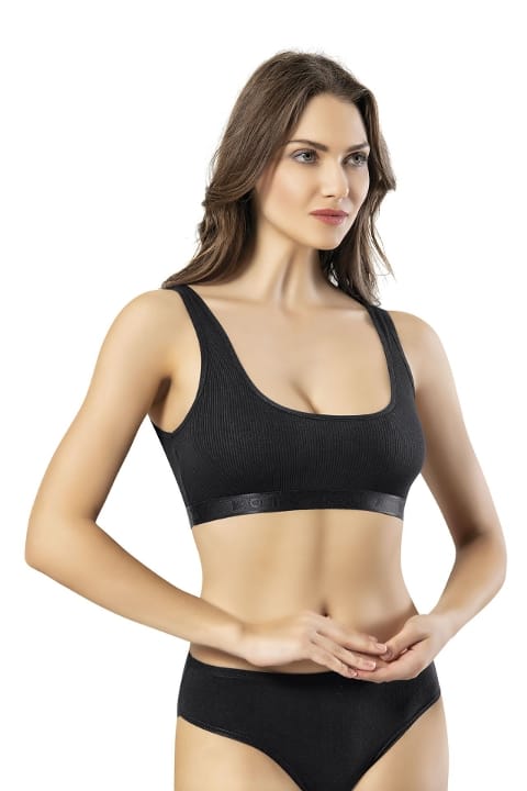 Geniş Askılı Jartiyer Takım Kota 6430 - Siyah