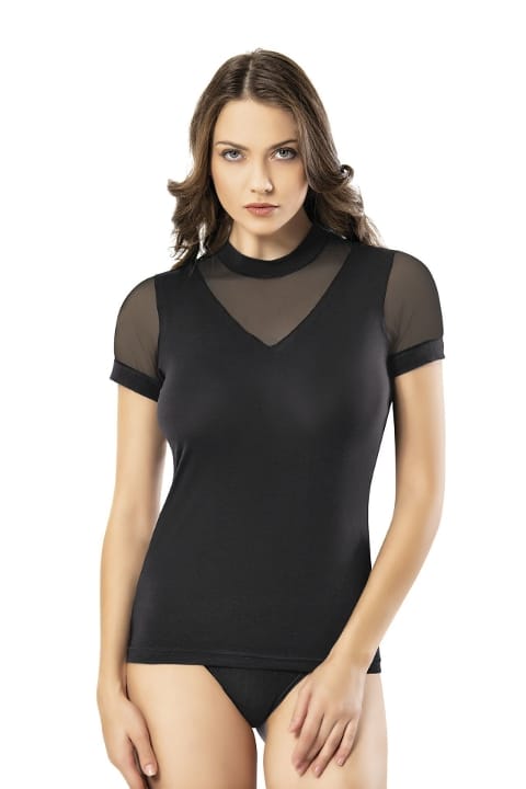 Pamuklu Nefes Alan Atlet Yarım Kollu Kota 6451