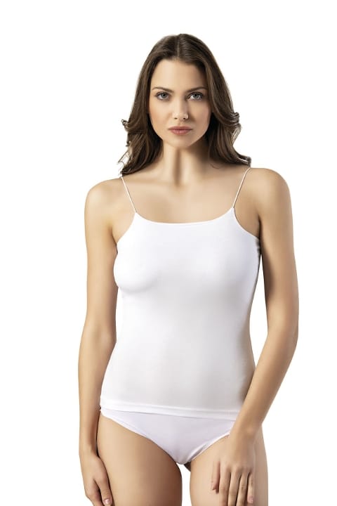 Pamuklu Nefes Alan Askılı Atlet Kota 6466 - Beyaz