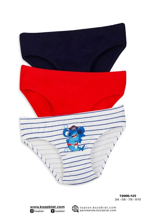 Koza Biat Erkek Çocuk Külot 3'lü KZ72000-125 - 2