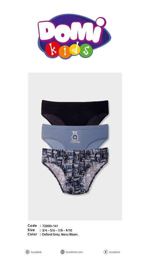 Erkek Çocuk Külot 3'lü Koza Biat KZ72000-141 - 2