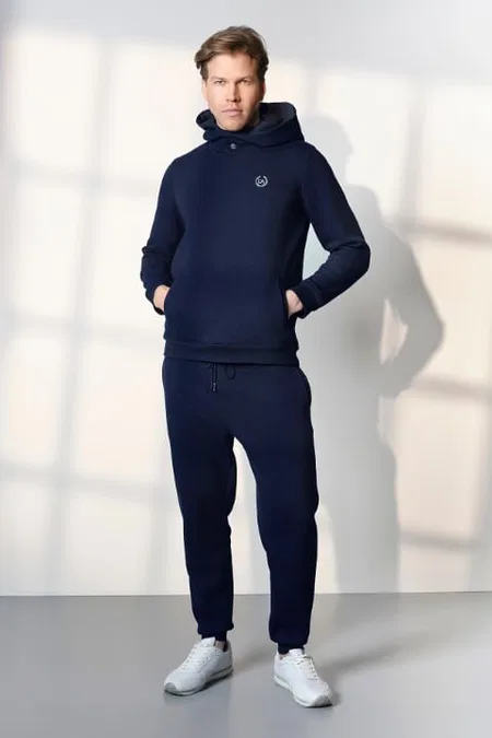 Kapşonlu Pamuklu Jogger Pijama Takımı Doreanse 25K4539 - Lacivert