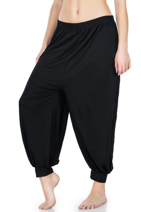 Manşetli Ekru Somon Şalvar Derya 527 - Siyah