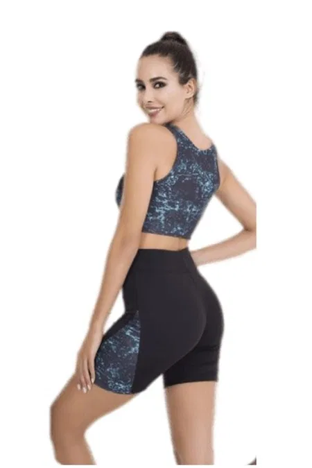 Hafif Kumaşlı Kısa Tayt Spor Büstiyer Takım Lady 4003 - Görsel