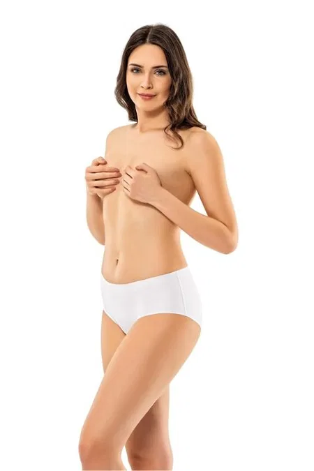 Yüksek Pamuk Oranı Lazer Kesim Bato Slip Külot Miss Modinn 6030 - Beyaz