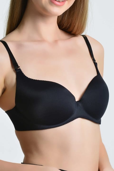 Lazer Kesim Dantel Detaylı Destekli Sütyen Yeni İnci 6701