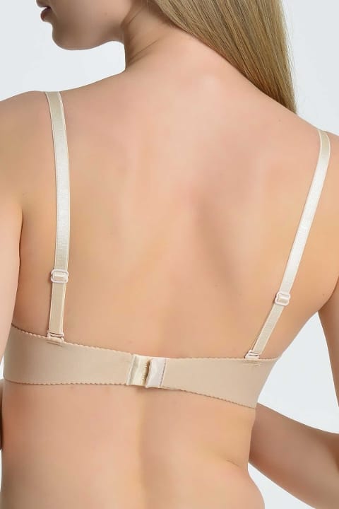 Lazer Kesim Dantel Detaylı Destekli Sütyen Yeni İnci 6701 - Ten