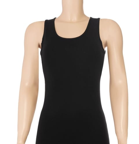 Kalın Askılı Pamuklu Kadın Atlet Siyah Yıldız 2176