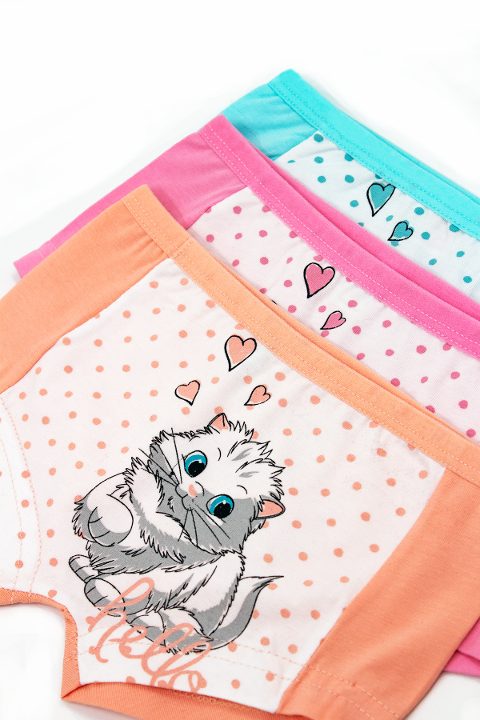 Öts İç Giyim Pamuklu Kedi Baskılı Renkli Külot Öts 8247 - Görsel 4