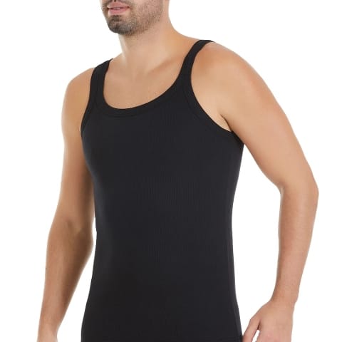 Likralı Esnek Siyah 3'lü Paket Atlet Yıldız 311