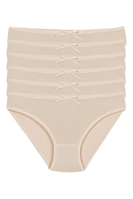 Pamuklu Yüksek Bel Kadın Bikini Külot Yıldız 3557 - Ten