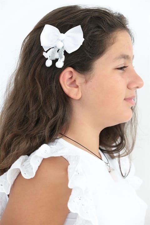 Yüksek Pamuk Oranı Kaydırmaz Taban Çocuk Külotlu Çorap Daymod 2125176 - Beyaz