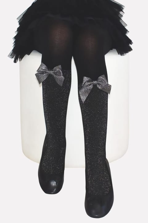 Pamuklu Viskon Çocuk Külotlu Çorap Daymod 2122099 - Siyah