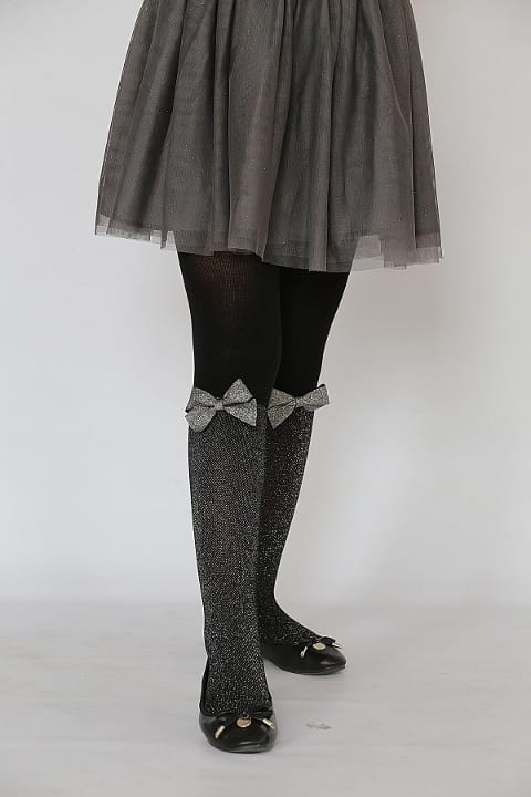 Pamuklu Viskon Çocuk Külotlu Çorap Daymod 2122099 - Siyah