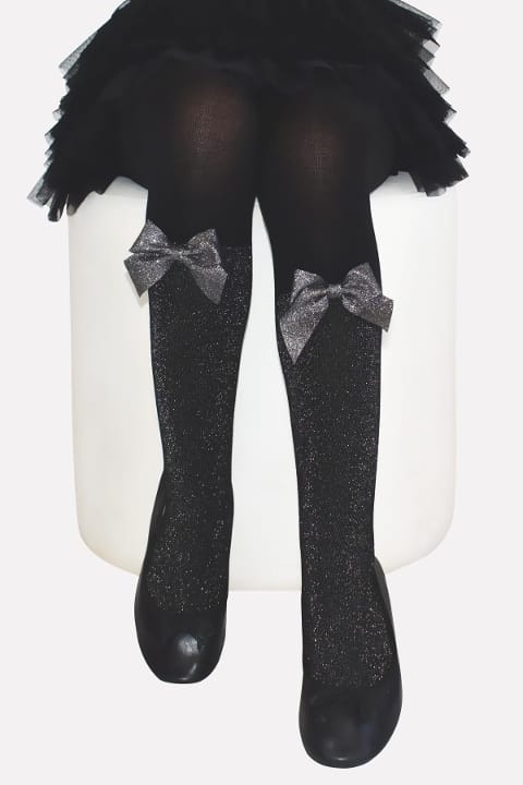 Pamuklu Viskon Çocuk Külotlu Çorap Daymod 2122099 - Siyah