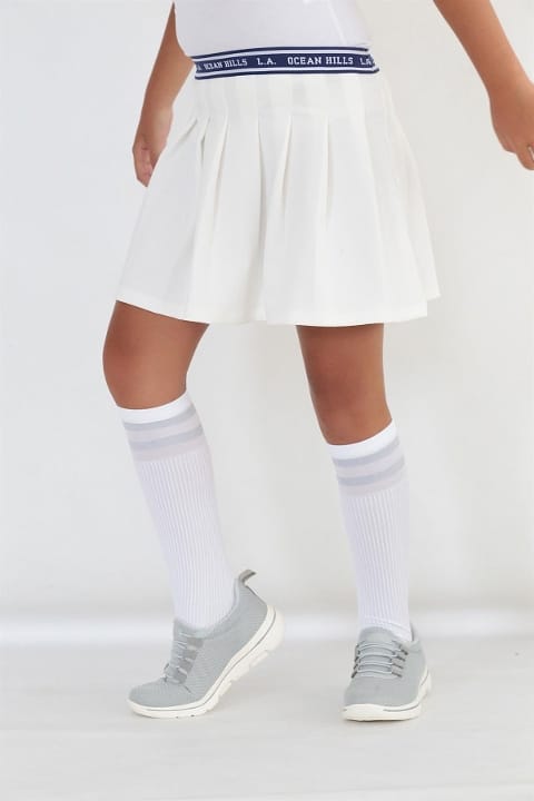 Kaydırmaz Tabanlı Pamuklu Çocuk Dizaltı Çorap Daymod 2222039 - Beyaz