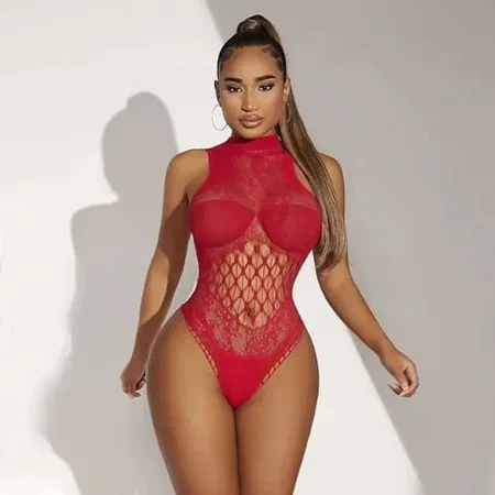 Esnek File Desenli Kırmızı Vücut Çorabı Miss Feliz 3011 - Görsel