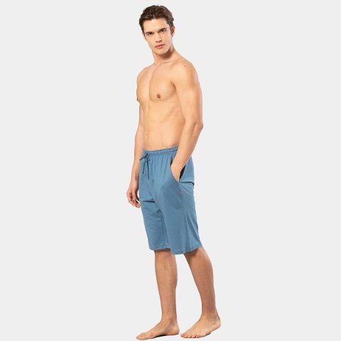 Modal Pamuklu Bermuda Altı Erkek Pijama Cacharel 2172 - İndigo