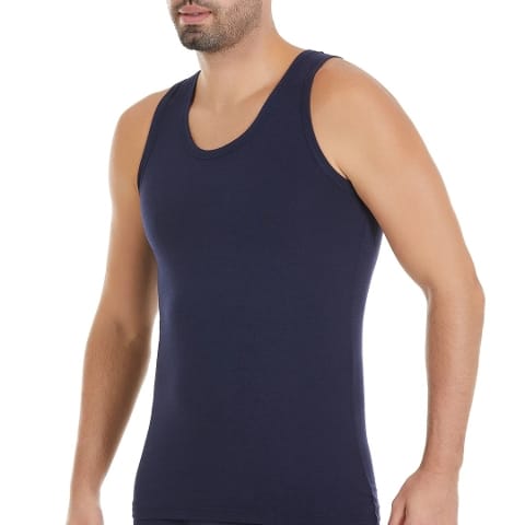 Pamuk Modal Elastan Klasik Atlet 3'lü Paket Yıldız 71 - Lacivert