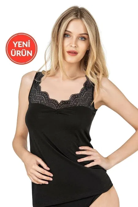 Modal Pamuklu Esnek Kalın Askılı Kadın Atlet Özkan 26961