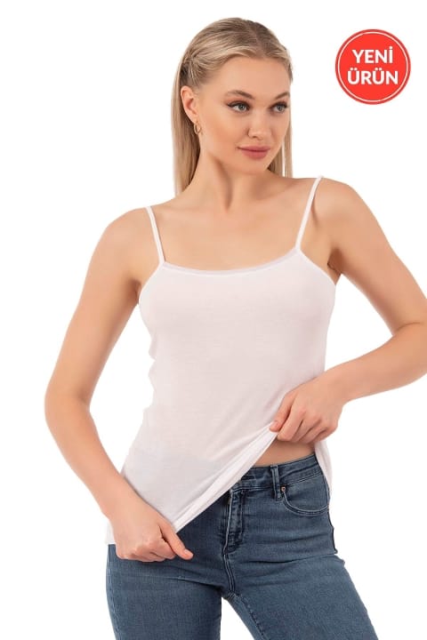 Modal Pamuklu Esnek İp Askılı Kadın Atlet Özkan 27105