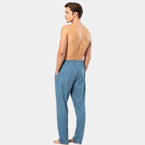 Cacharel Modal Pamuklu Pijama Tek Alt İndigo Cacharel 2171 - Görsel 3