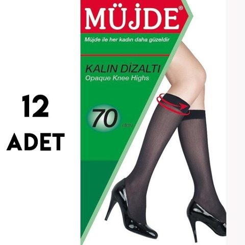 70 Den Kalın Dizaltı Kadın Çorap Müjde 11-1 - 2